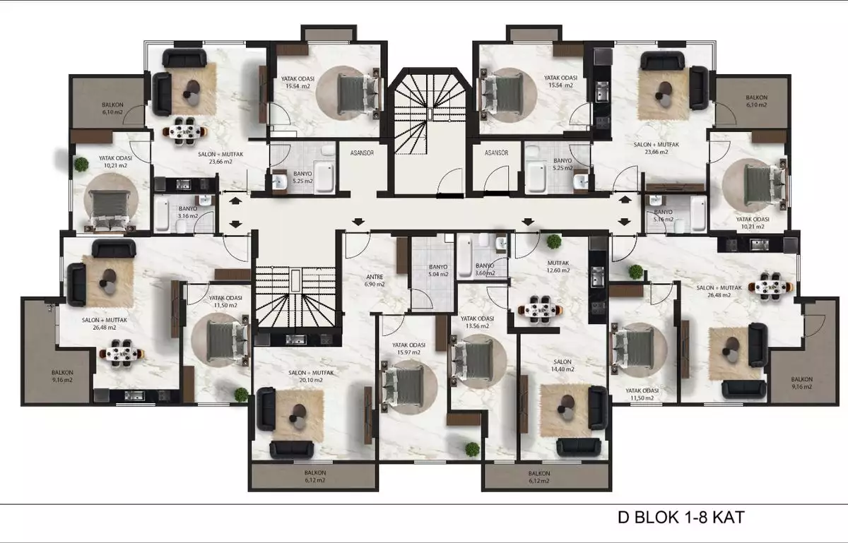Flat 52m² in Turkey, Mahmutlar. Priced at 116250€ rent photo-62