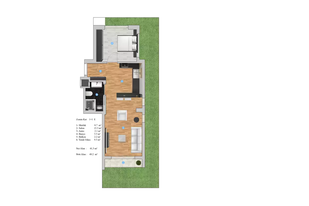 Flat 49m² in Turkey, Gazipasа. Priced at 74000€ rent photo-18
