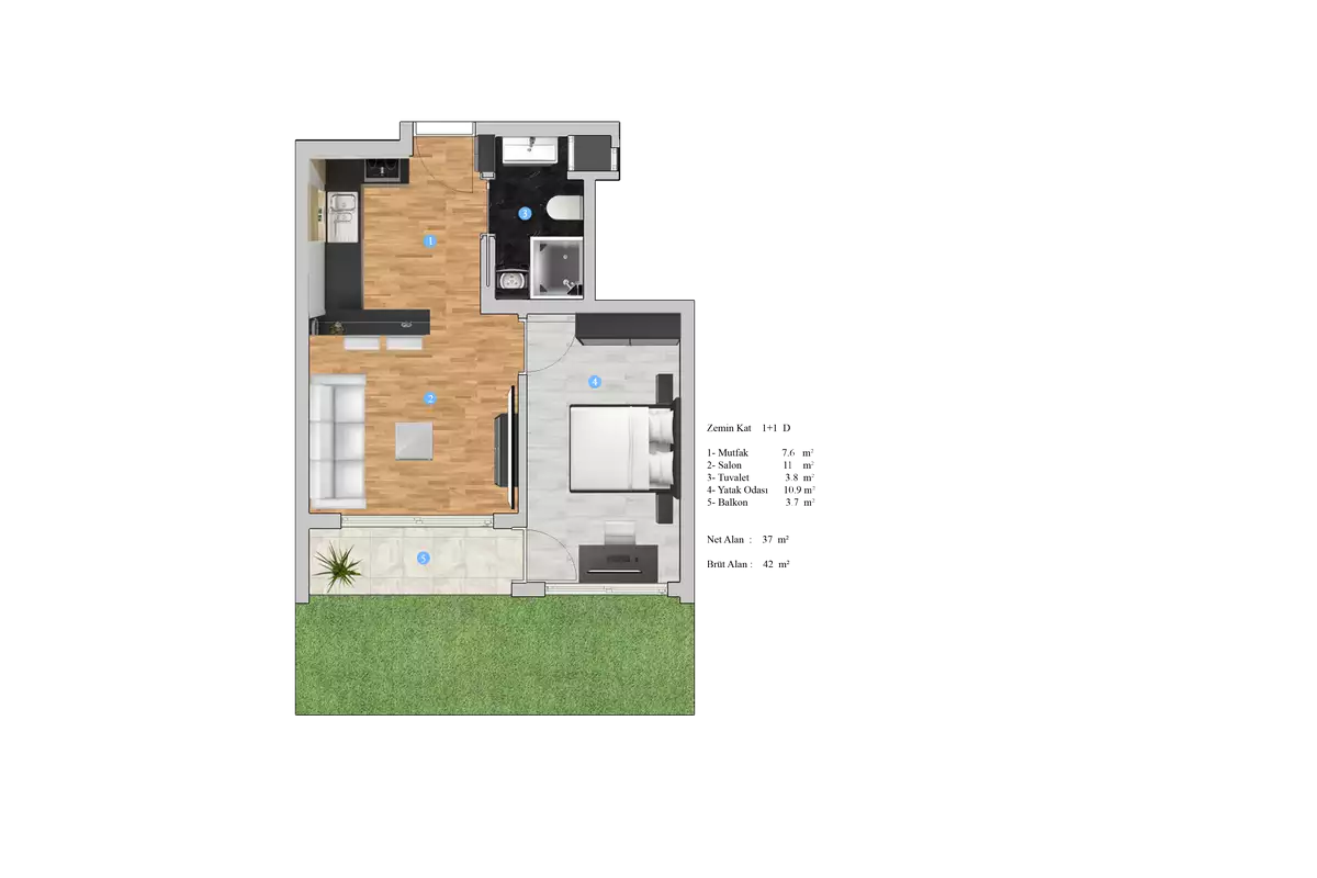 Flat 49m² in Turkey, Gazipasа. Priced at 74000€ rent photo-19