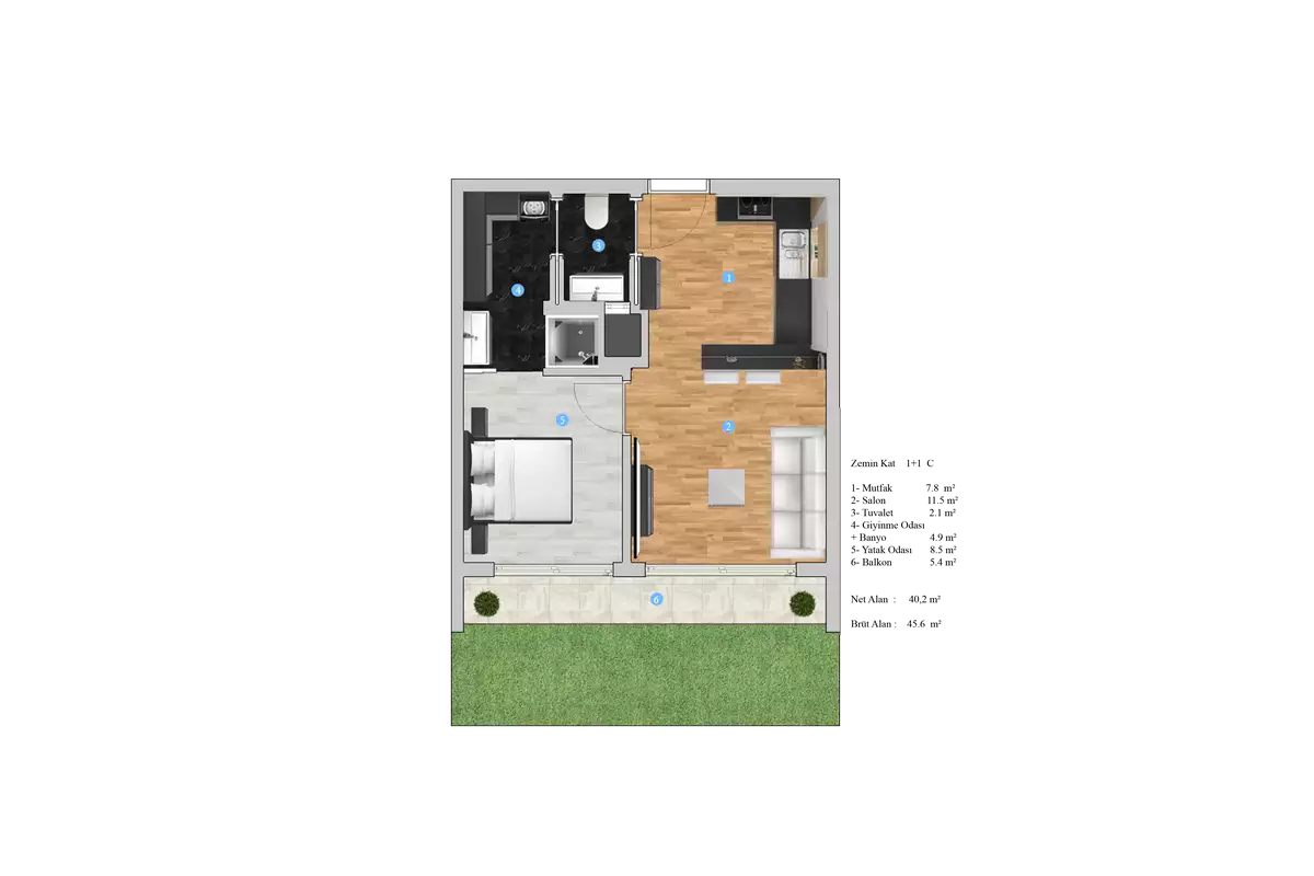 Flat 49m² in Turkey, Gazipasа. Priced at 74000€ rent photo-20