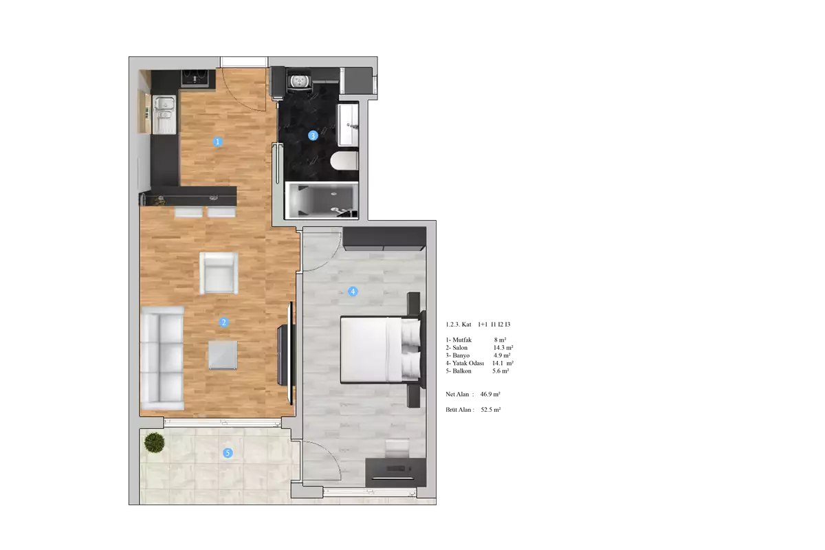 Flat 49m² in Turkey, Gazipasа. Priced at 74000€ rent photo-32