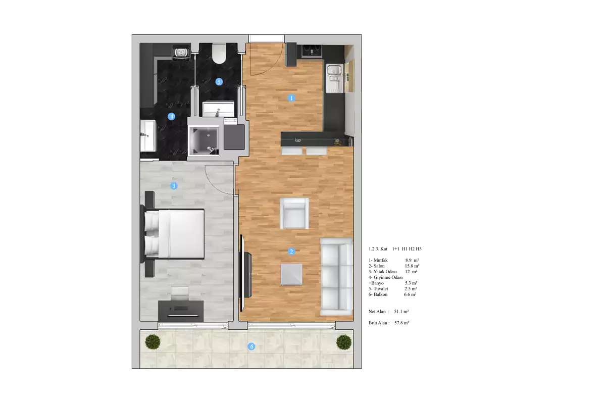 Flat 49m² in Turkey, Gazipasа. Priced at 74000€ rent photo-33