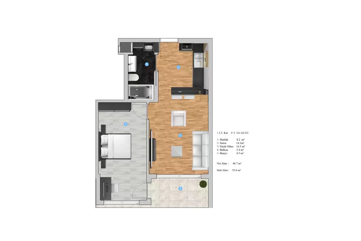 Flat 49m² in Turkey, Gazipasа. Priced at 74000€ rent photo-34
