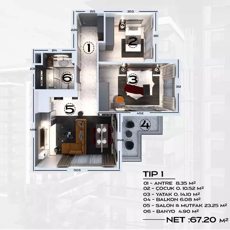 Flat 71m² in Turkey, Avsallar. Priced at 93000€ rent photo-18