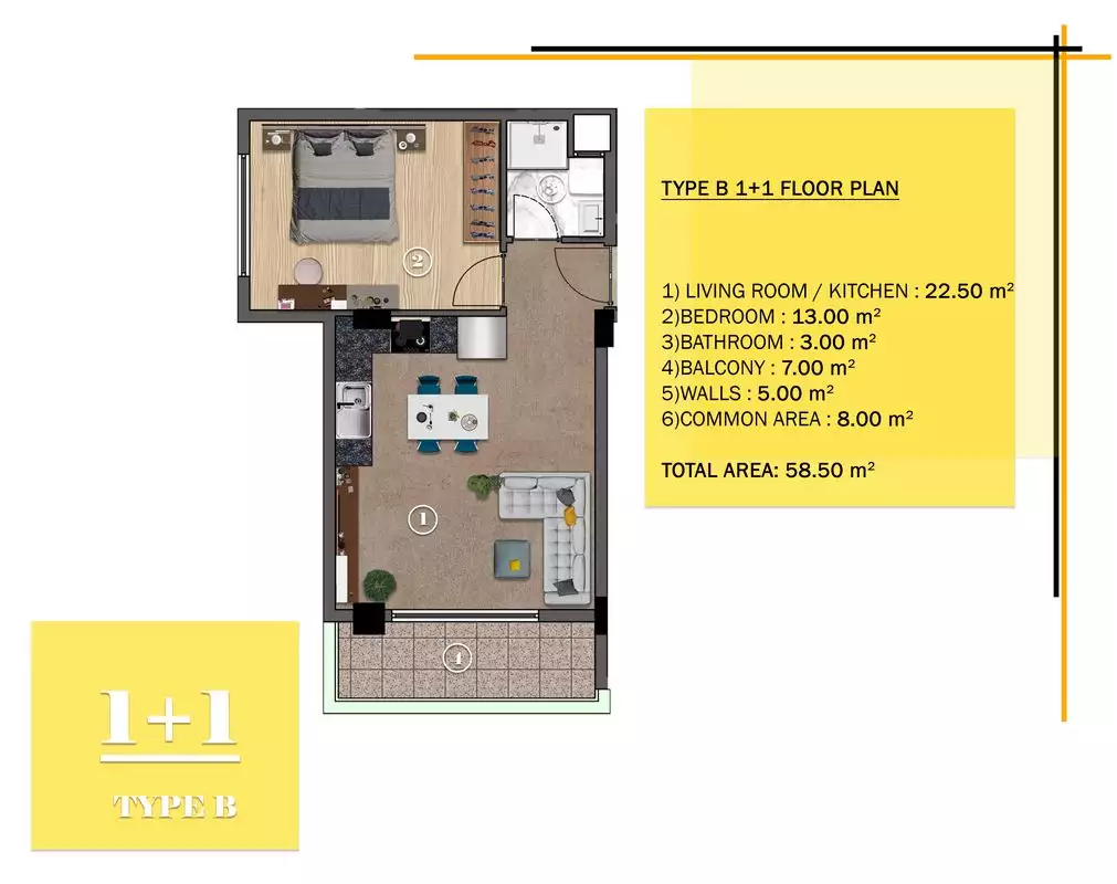 Flat 58m² in Turkey, Mahmutlar. Priced at 125000€ rent photo-12