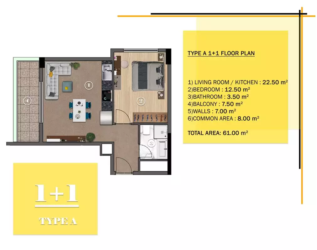 Flat 58m² in Turkey, Mahmutlar. Priced at 125000€ rent photo-13