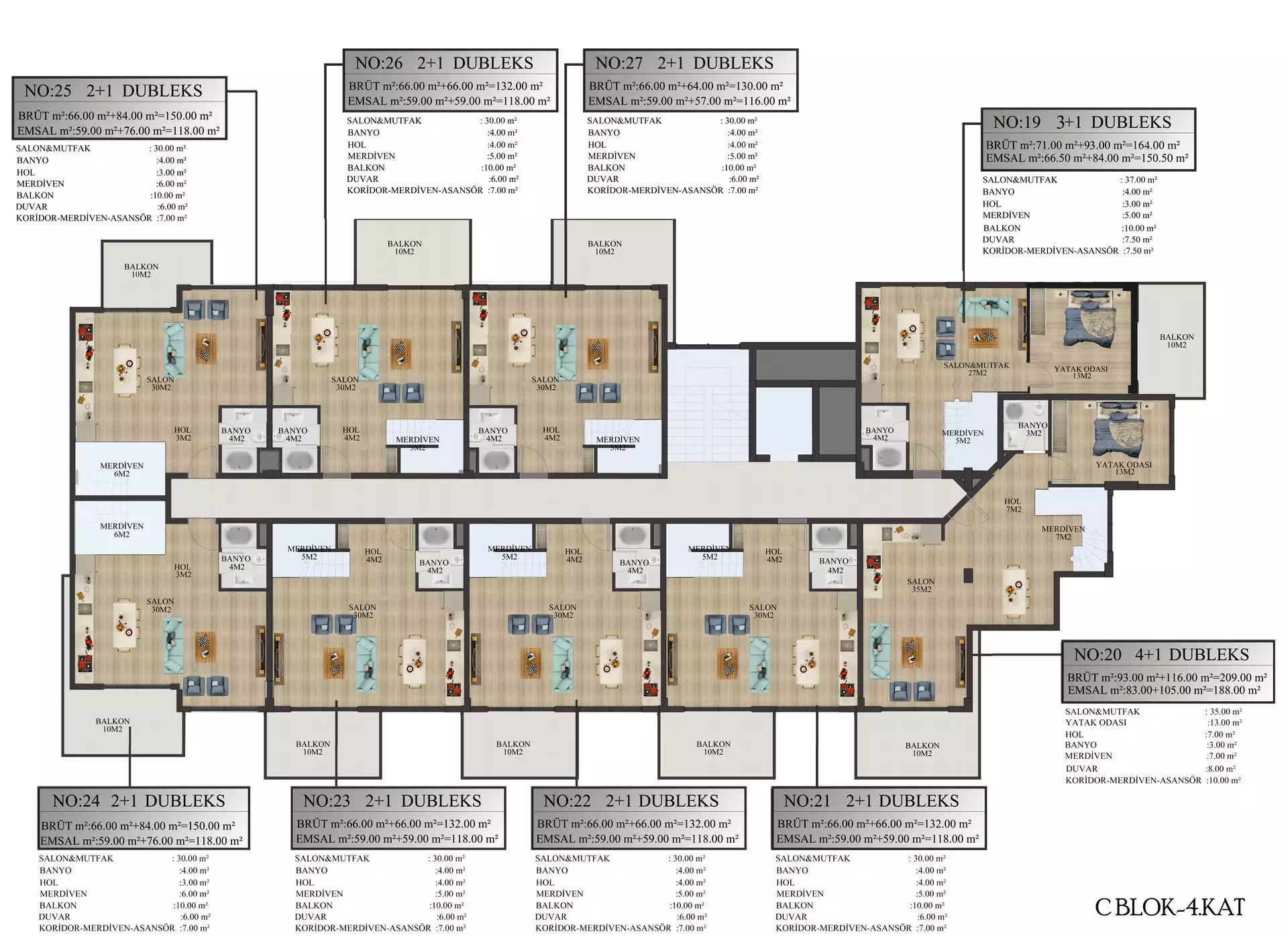 Flat 93m² in Turkey, Alania. Priced at 115500€ rent photo-41