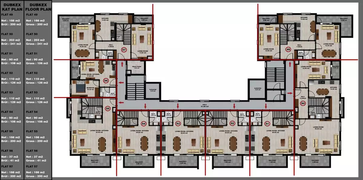 Flat 52m² in Turkey, Gazipasа. Priced at 139000€ rent photo-48