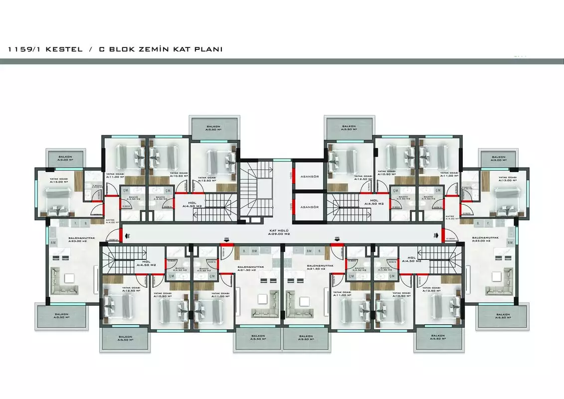 Flat 45m² in Turkey, Kestel. Priced at 160000€ rent photo-27