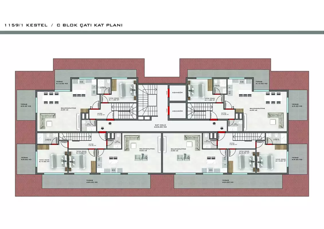 Flat 45m² in Turkey, Kestel. Priced at 160000€ rent photo-29