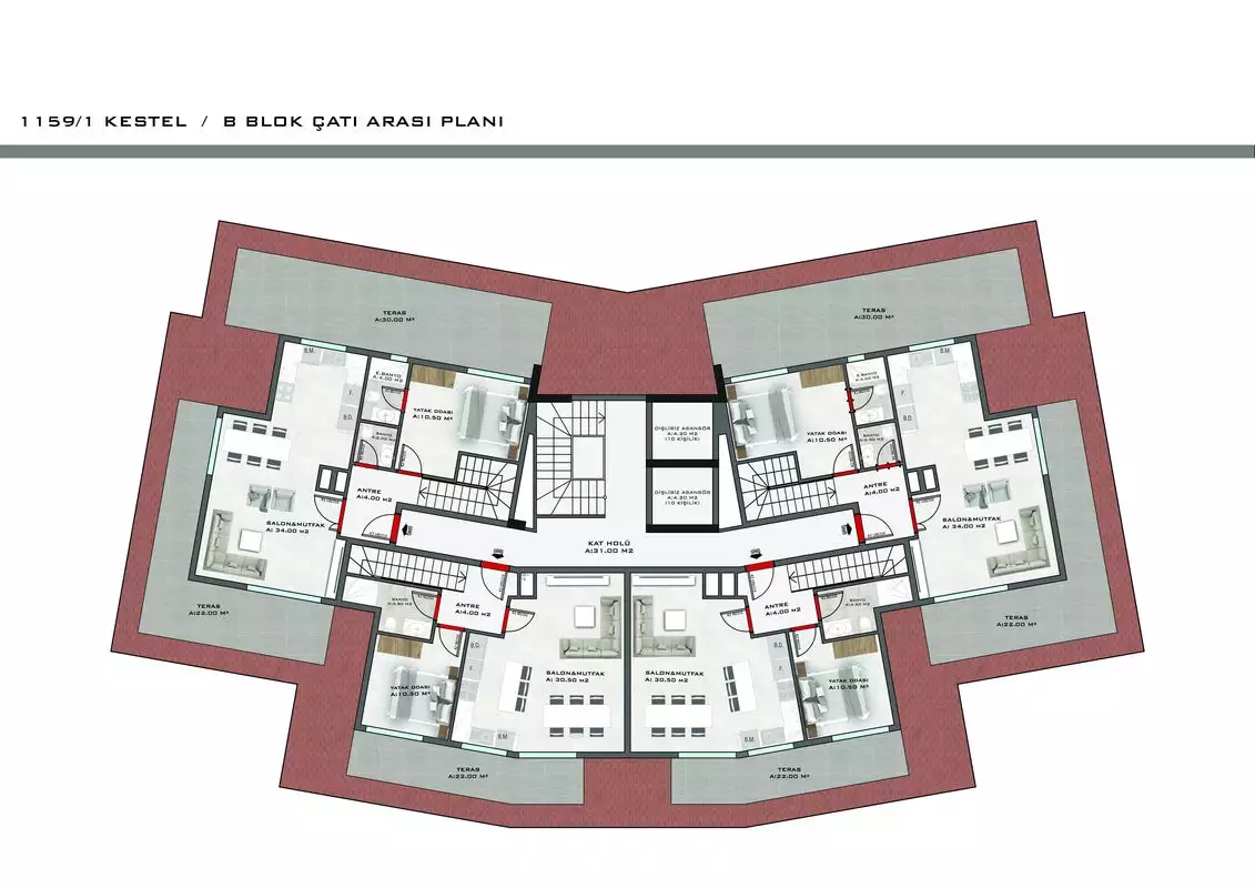 Flat 45m² in Turkey, Kestel. Priced at 160000€ rent photo-34