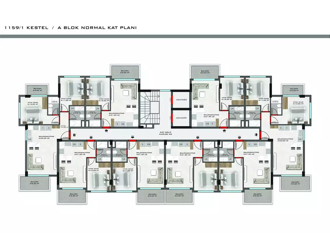Flat 45m² in Turkey, Kestel. Priced at 160000€ rent photo-38