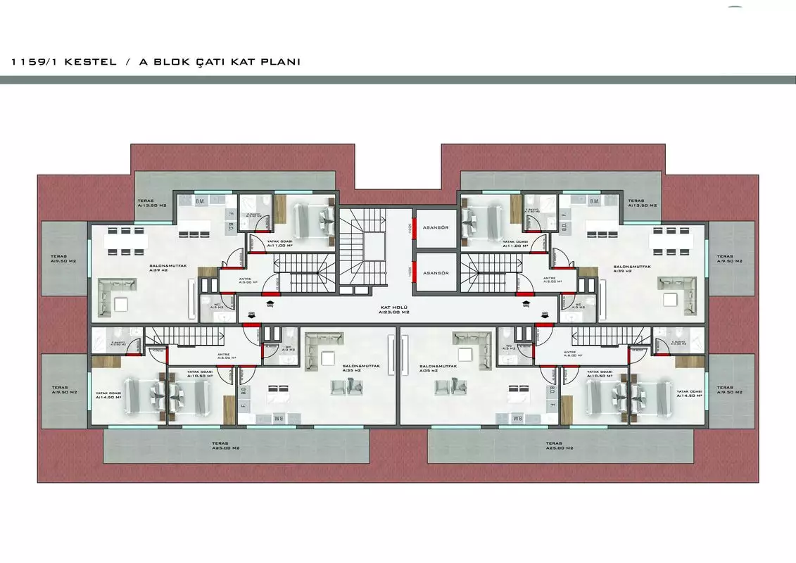 Flat 45m² in Turkey, Kestel. Priced at 160000€ rent photo-39