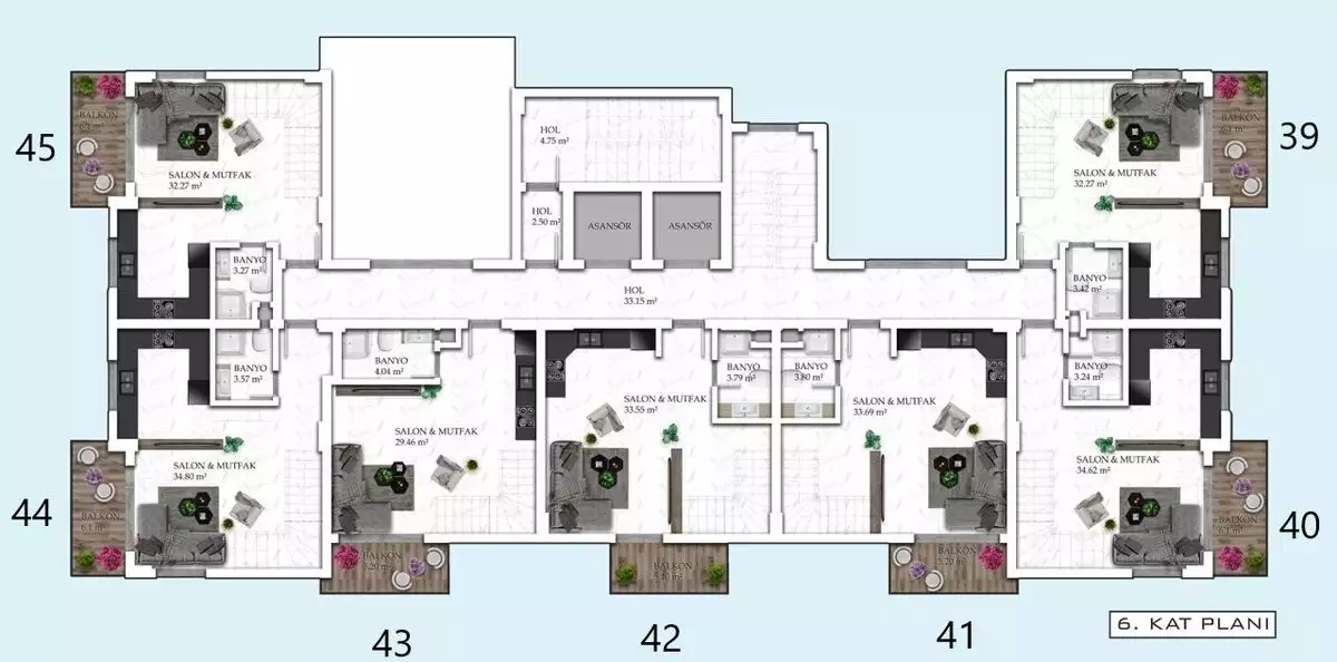 Flat 55m² in Turkey, Avsallar. Priced at 119000€ rent photo-32