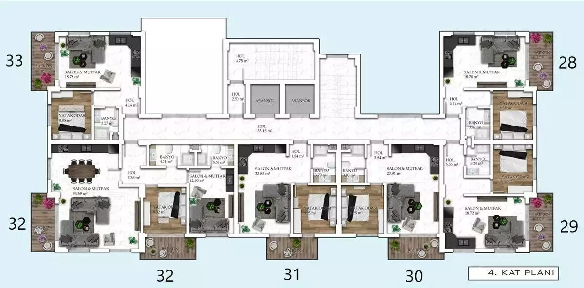 Flat 55m² in Turkey, Avsallar. Priced at 119000€ rent photo-34