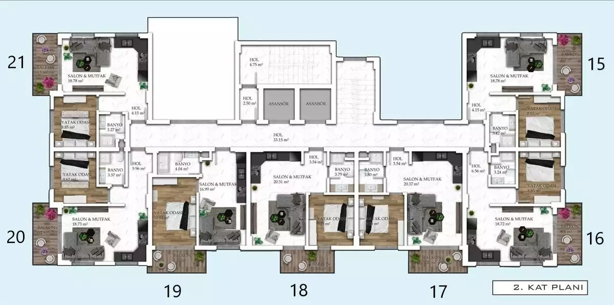 Flat 55m² in Turkey, Avsallar. Priced at 119000€ rent photo-36