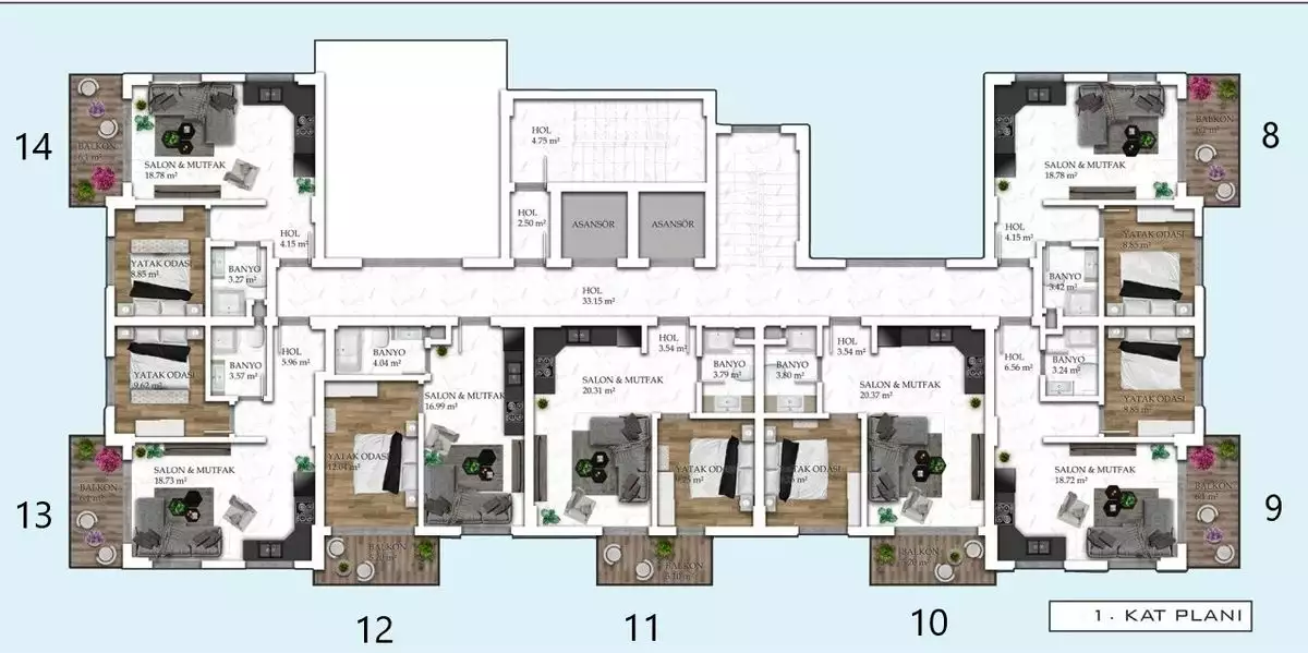 Flat 55m² in Turkey, Avsallar. Priced at 119000€ rent photo-37