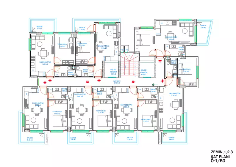 Flat 53m² in Turkey, Mahmutlar. Priced at 132000€ rent photo-44