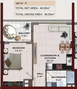 Flat 56m² in Turkey, Mahmutlar. Priced at 94000€ rent photo-3