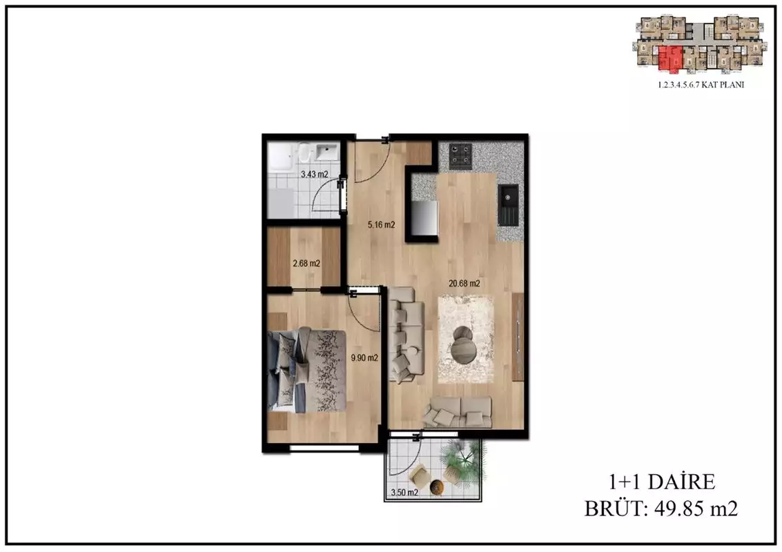 Flat 55m² in Turkey, Avsallar. Priced at 150000€ rent photo-14
