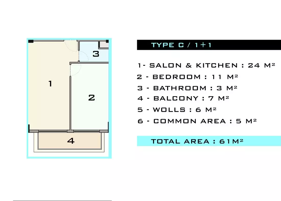 Flat 56m² in Turkey, Kargicak. Priced at 132000€ rent photo-33
