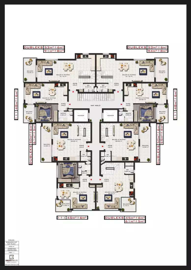Flat 51m² in Turkey, Kargicak. Priced at 120000€ rent photo-7