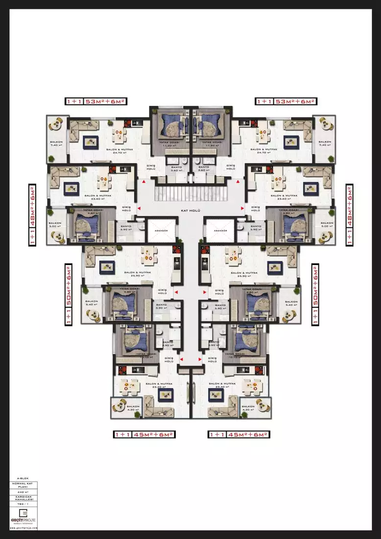 Flat 51m² in Turkey, Kargicak. Priced at 120000€ rent photo-8