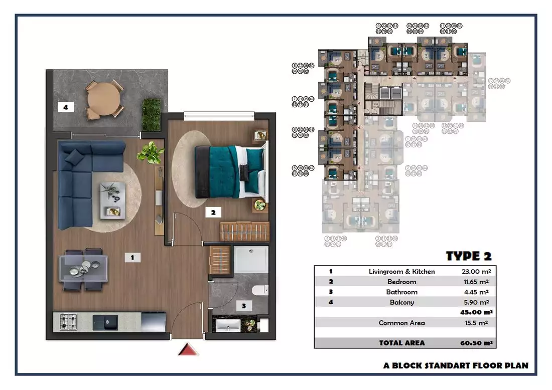 Flat 60m² in Turkey, Payallar. Priced at 110000€ rent photo-53