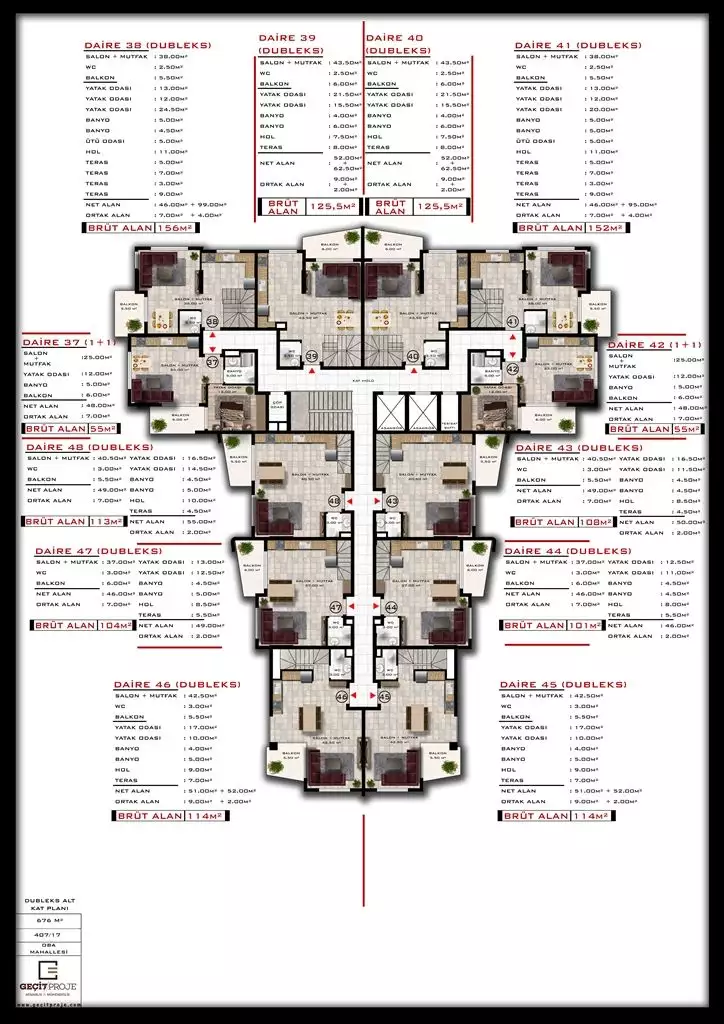 Flat 54m² in Turkey, Alania. Priced at 130000€ rent photo-17