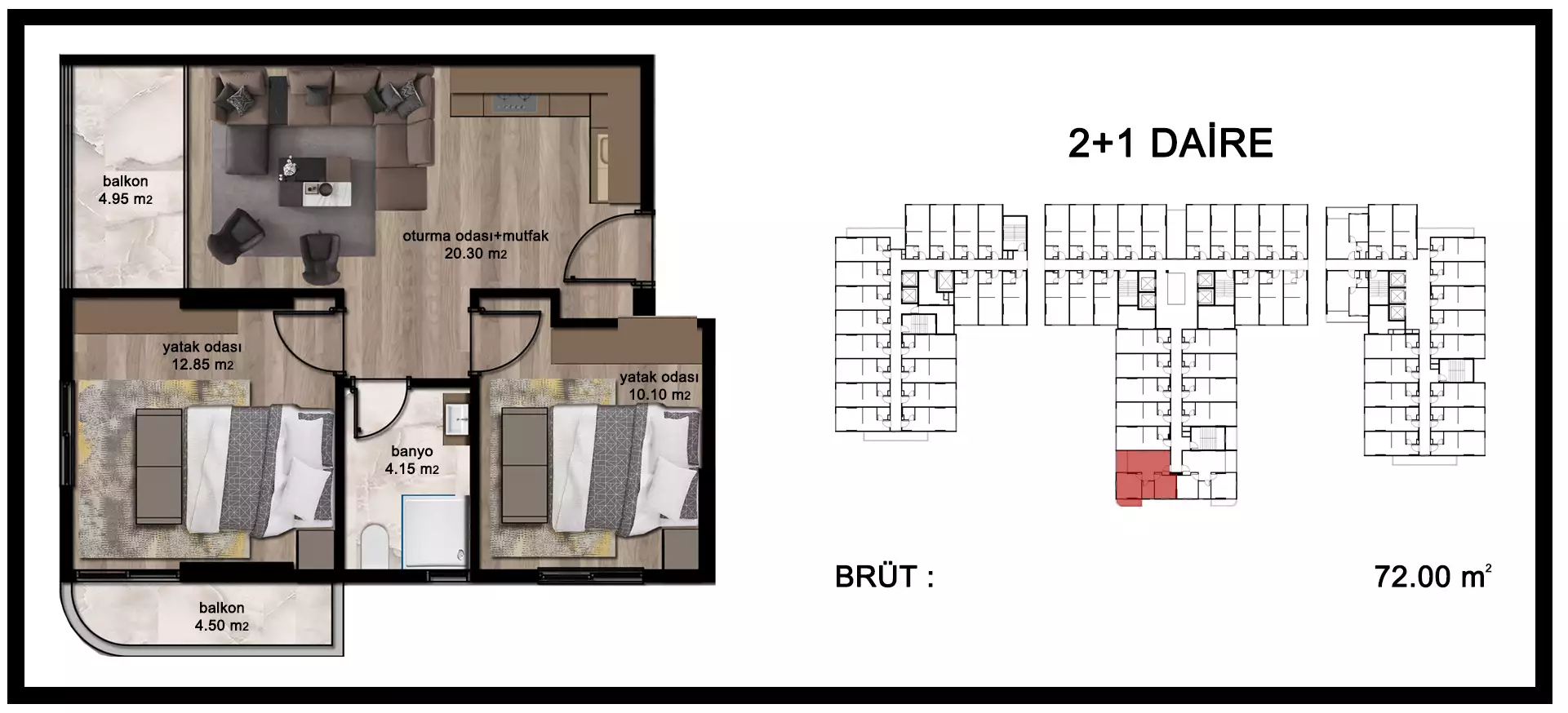 Flat 35m² in Turkey, Mersin. Priced at 35000€ rent photo-18