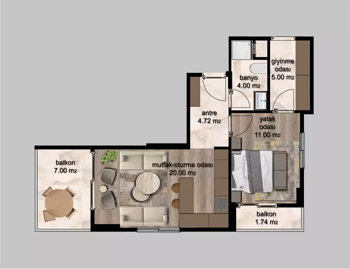 Flat 69m² in Turkey, Mersin. Priced at 57000€ rent photo-21