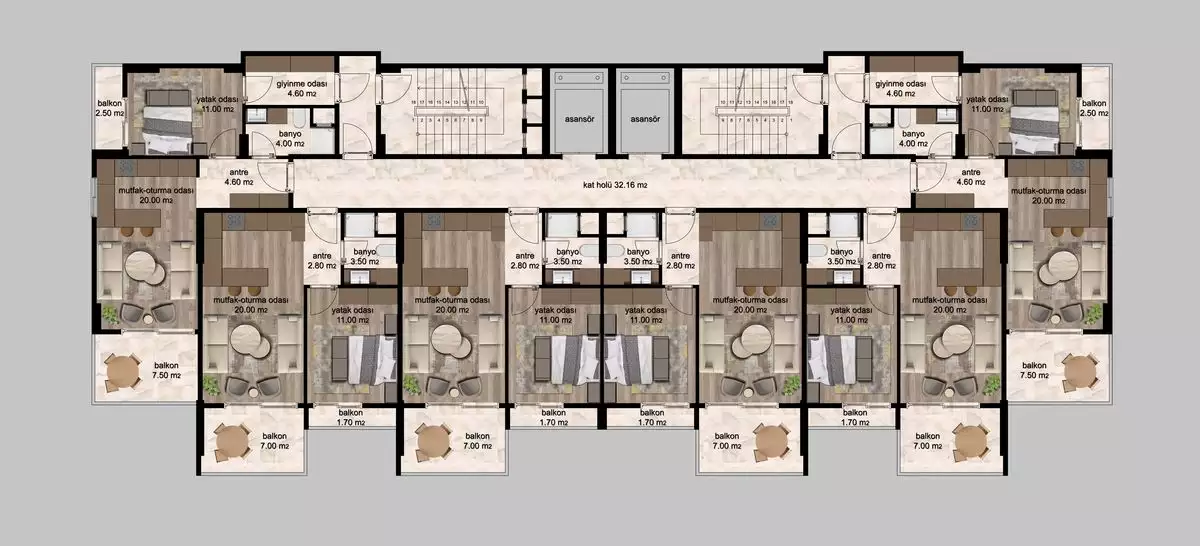 Flat 69m² in Turkey, Mersin. Priced at 37500€ rent photo-22