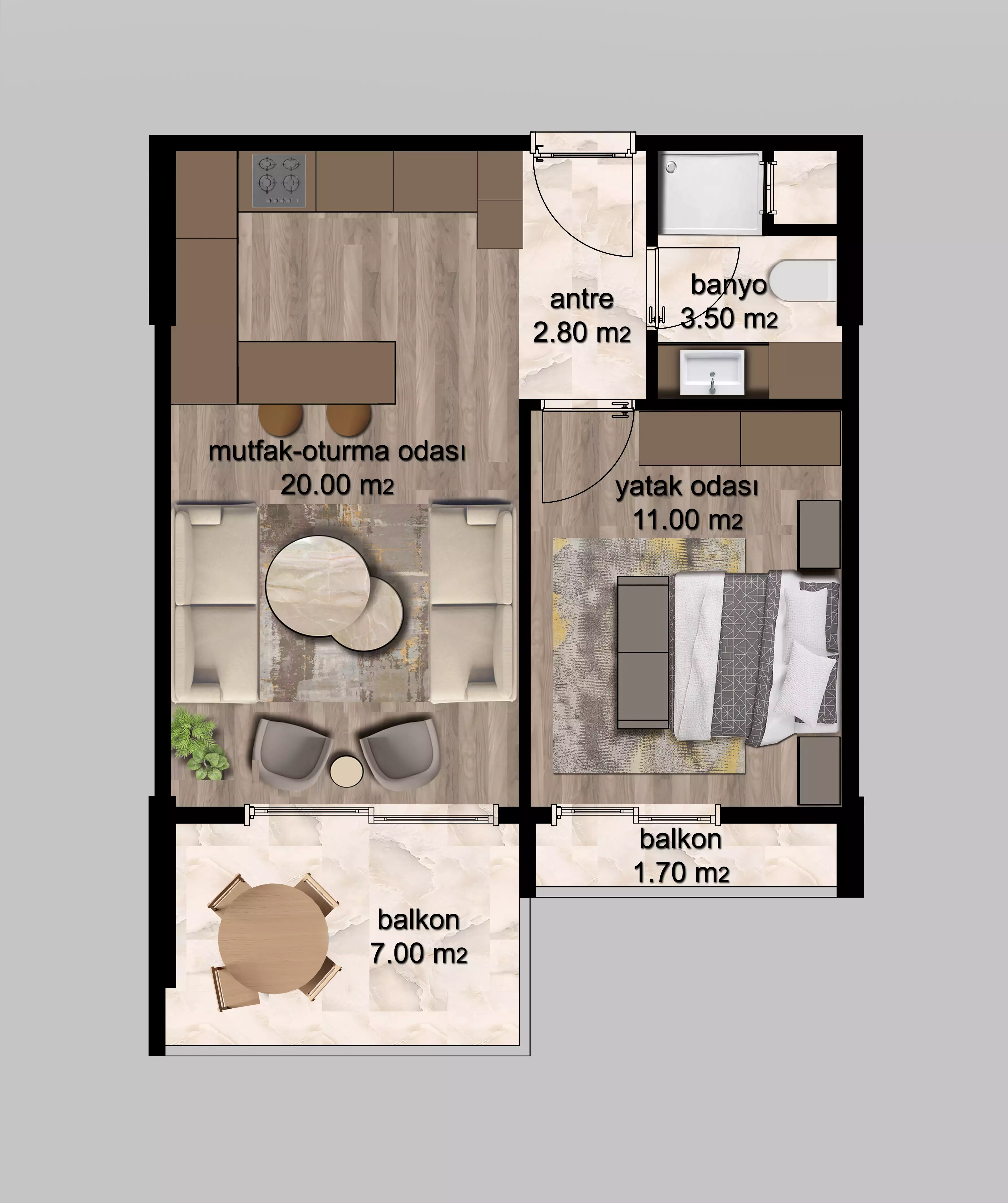 Flat 69m² in Turkey, Mersin. Priced at 37500€ rent photo-24