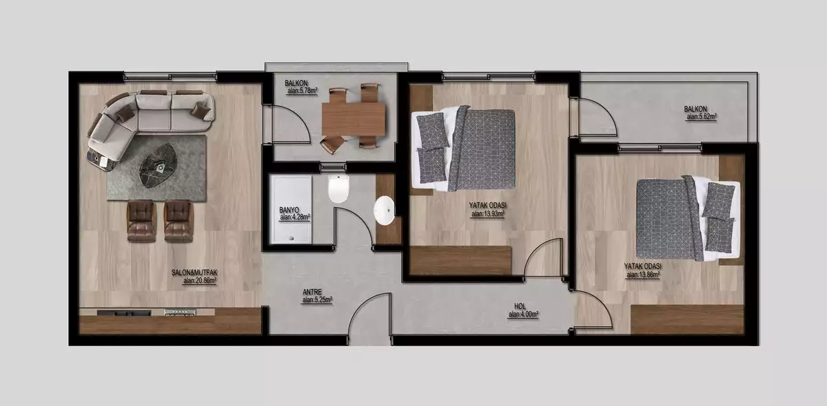 Flat 65m² in Turkey, Mersin. Priced at 37000€ rent photo-24