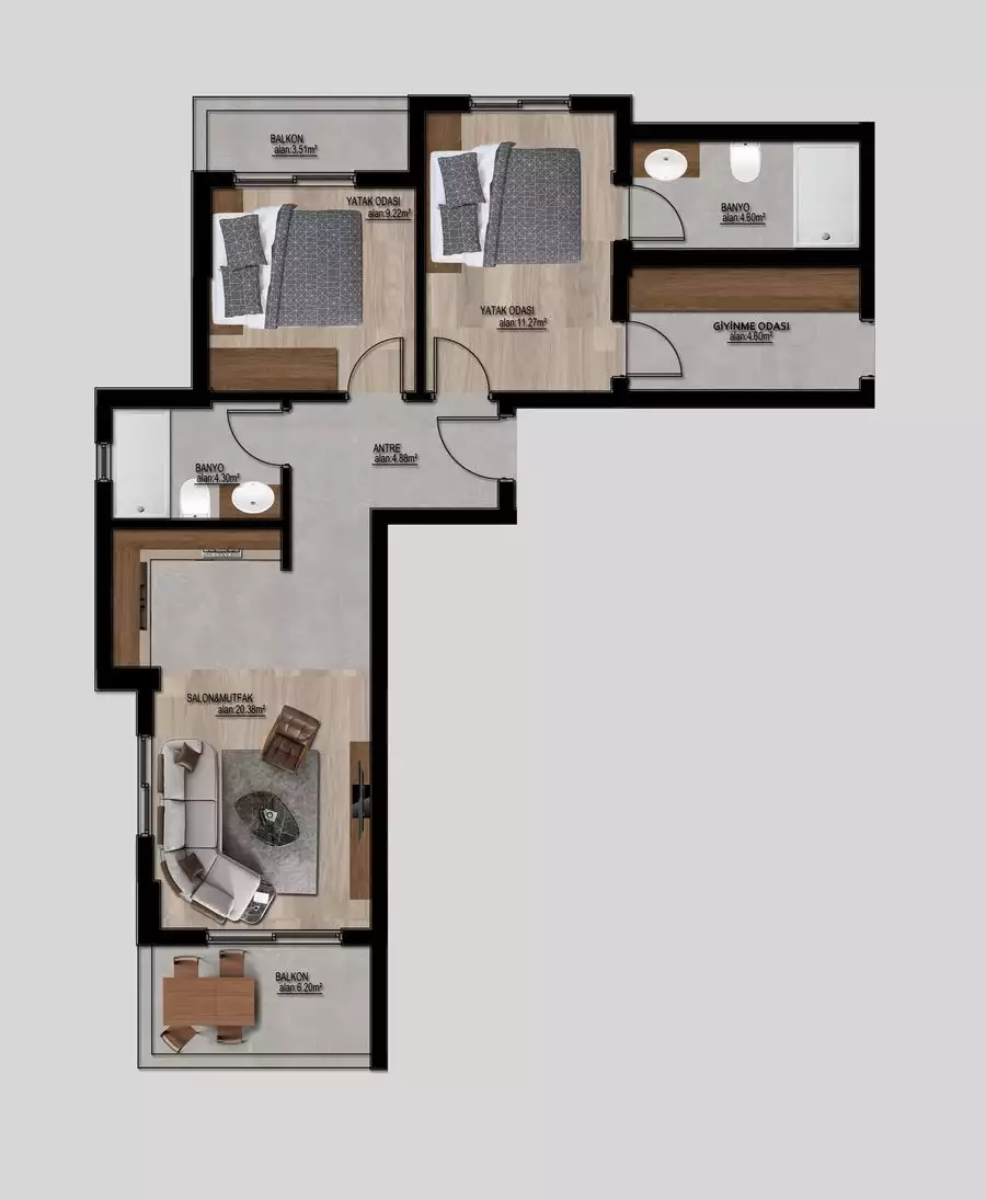 Flat 65m² in Turkey, Mersin. Priced at 37000€ rent photo-27