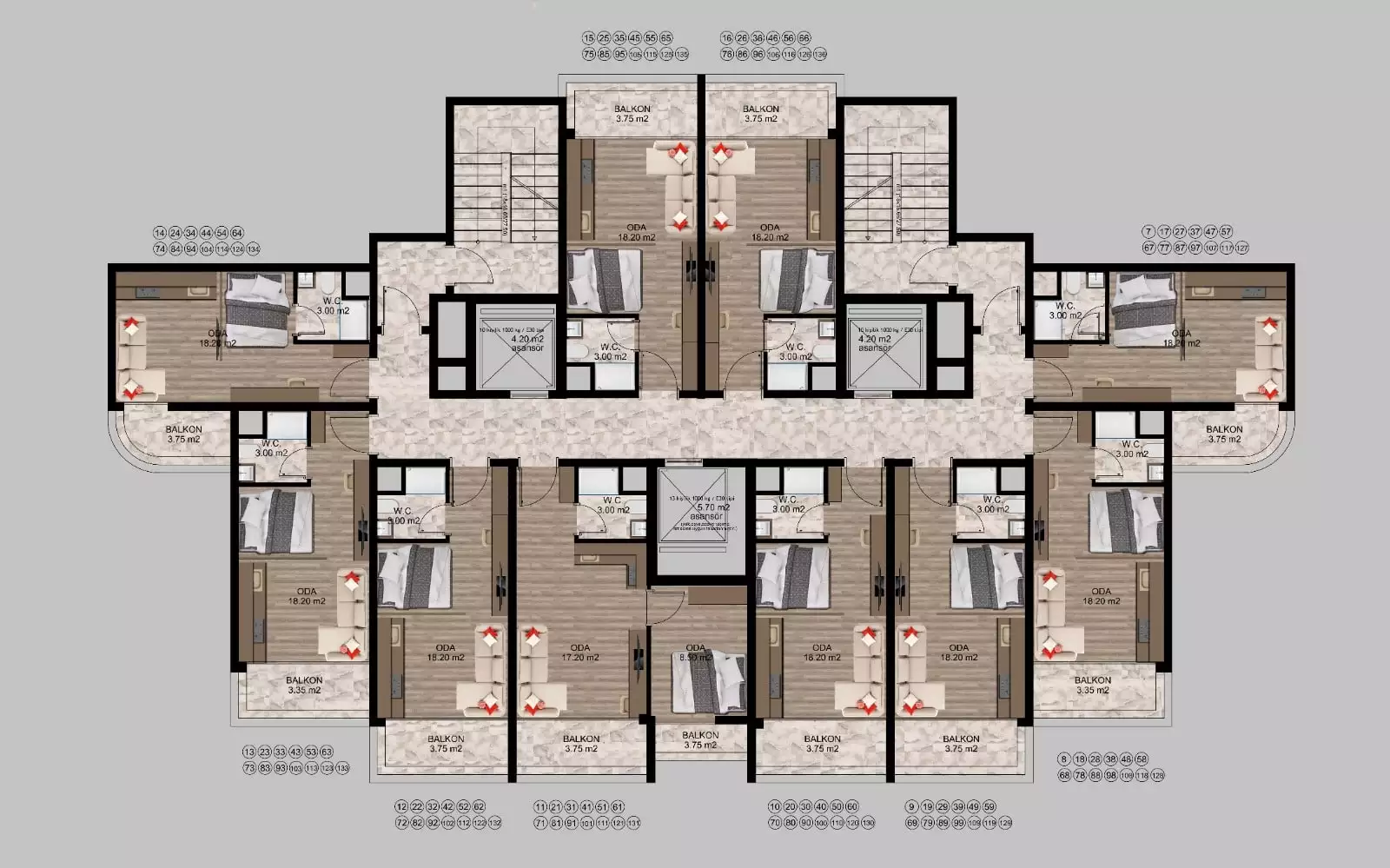 Flat 32m² in Turkey, Mersin. Priced at 43000€ rent photo-13