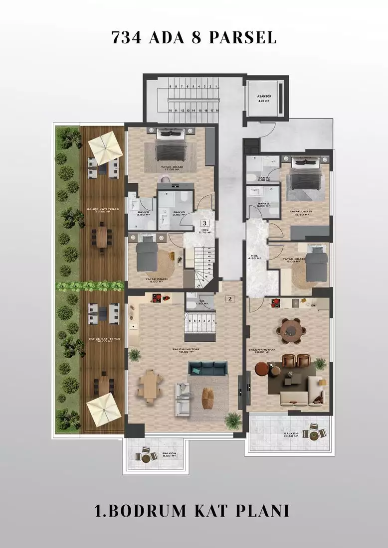 Flat 48m² in Turkey, Kargicak. Priced at 210000€ rent photo-6