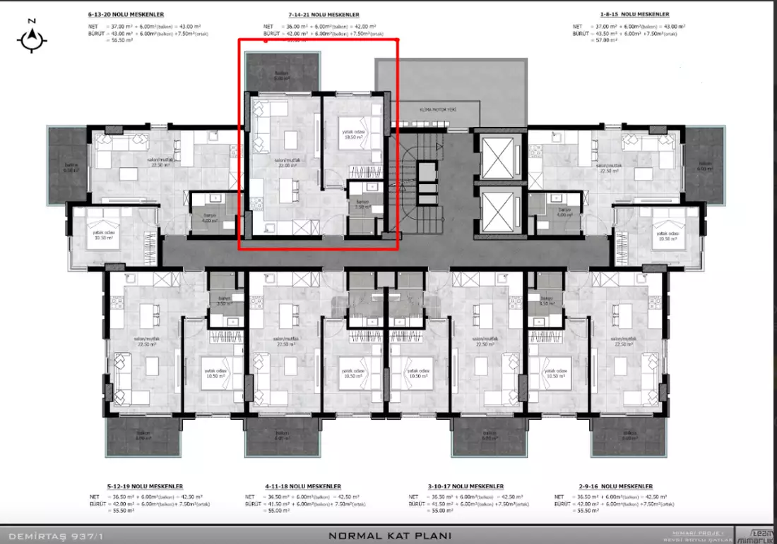 Flat 56m² in Turkey, Demirtas. Priced at 138000€ rent photo-10