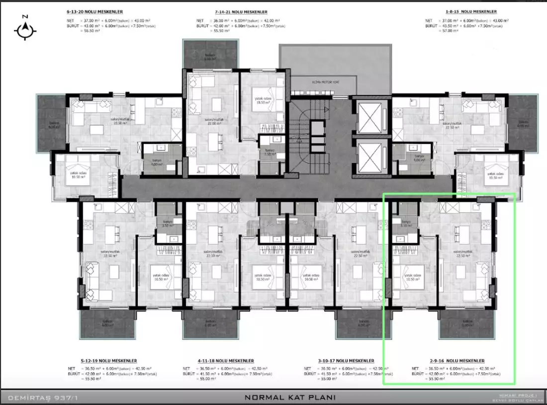 Flat 56m² in Turkey, Demirtas. Priced at 117000€ rent photo-10