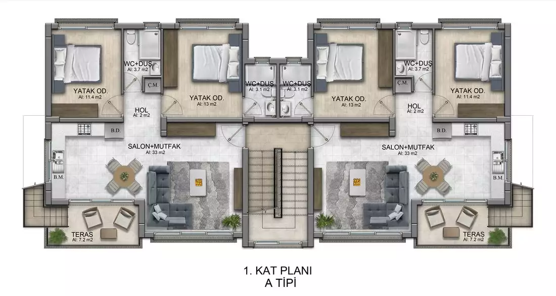 Flat 85m² in Cyprus, Kyrenia. Priced at 198135€ rent photo-13