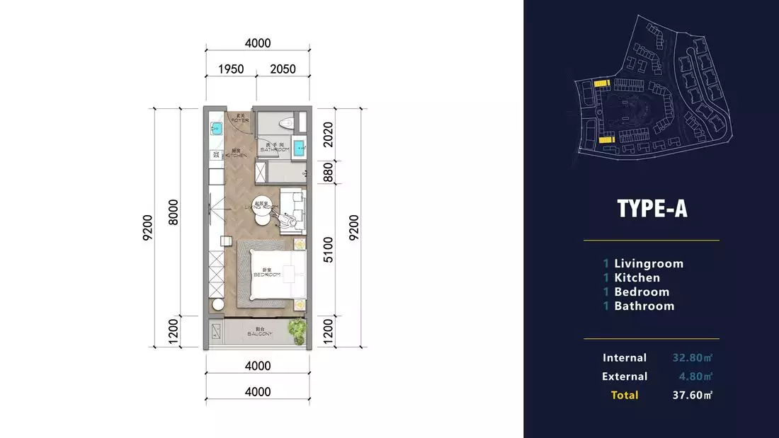 Flat 37m² in Thailand, Phuket. Priced at 108226€ rent photo-27