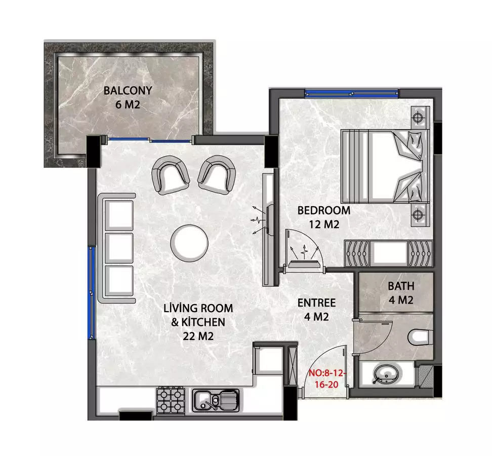 Flat 48m² in Turkey, Demirtas. Priced at 80000€ rent photo-16