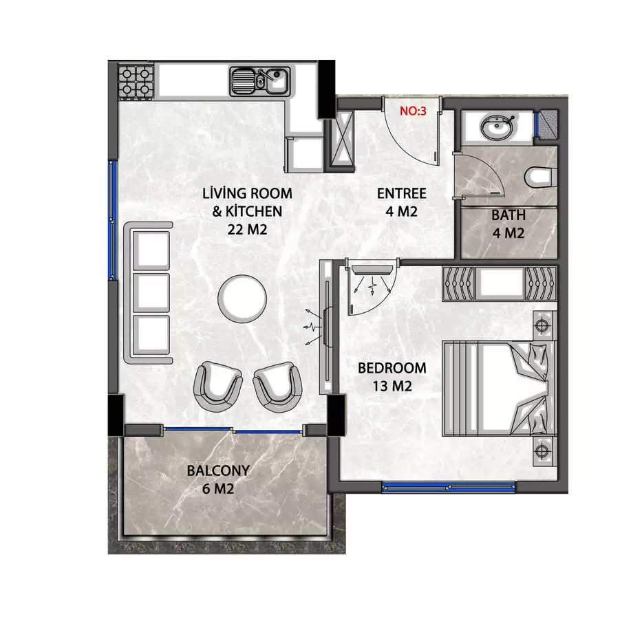 Flat 48m² in Turkey, Demirtas. Priced at 80000€ rent photo-20