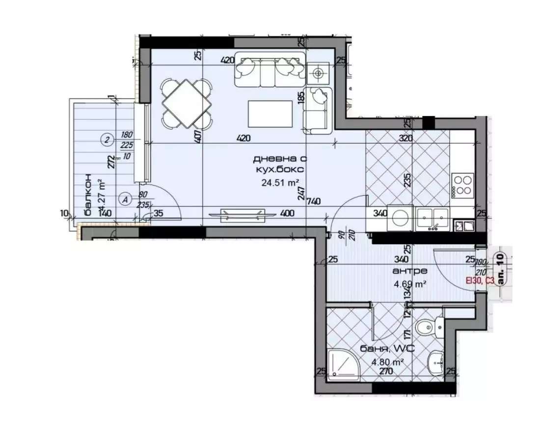 Flat 55m² in Bulgaria, Varna. Priced at 66900€ rent photo-7