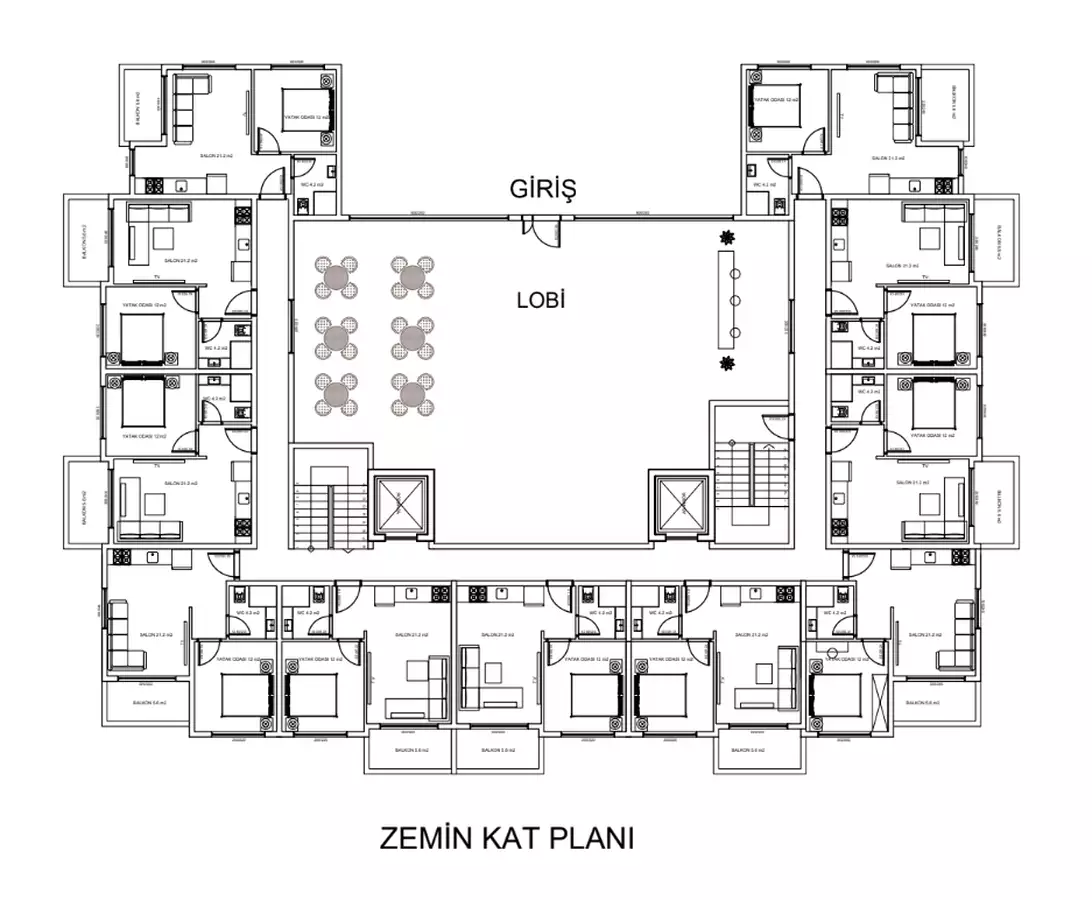 Flat 43m² in Turkey, Gazipasа. Priced at 120000€ rent photo-14