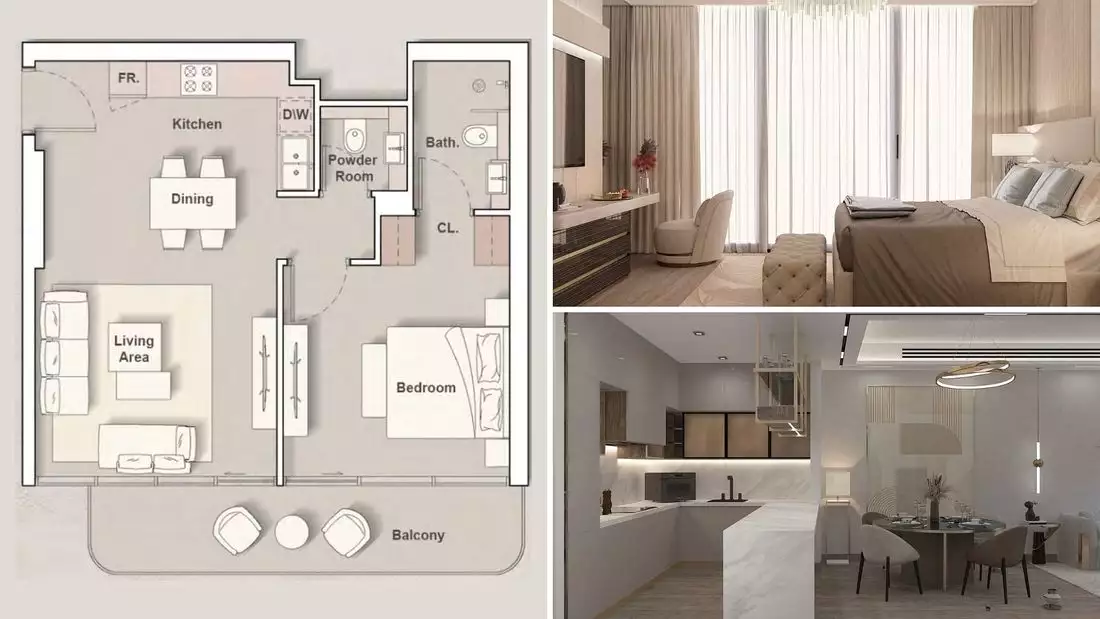 Flat 63m² in UAE, Dubai. Priced at 272000€ rent photo-5