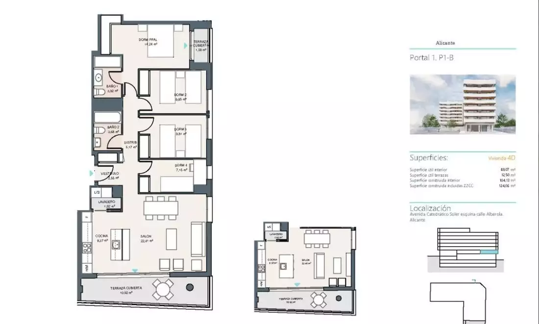 Flat 104m² in Spain, Alicante. Priced at 392000€ rent photo-12