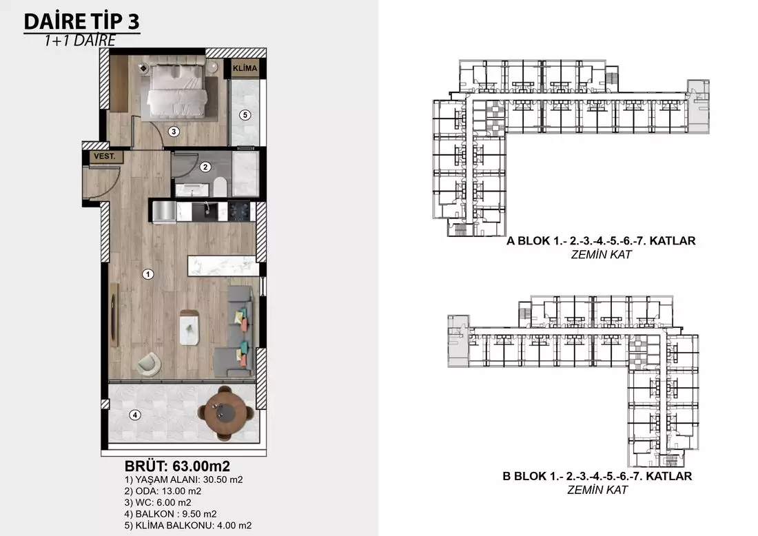 Flat 39m² in Turkey, Mersin. Priced at 42000€ rent photo-32