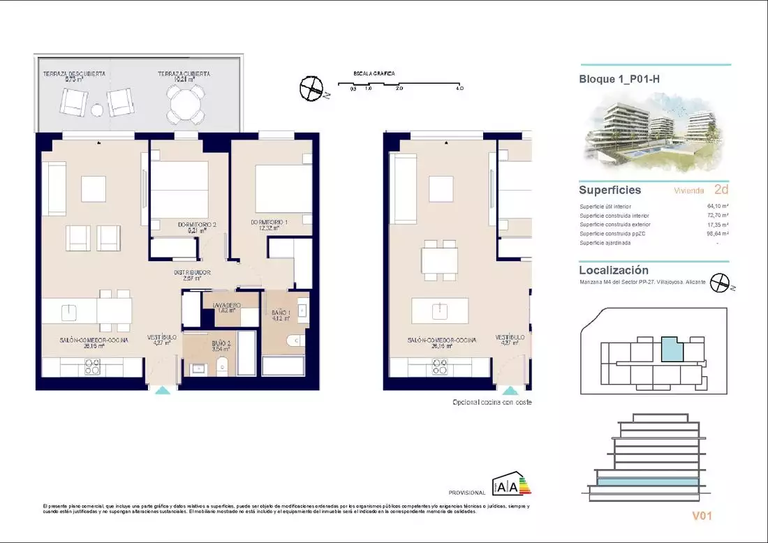 Flat 69m² in Spain, Alicante. Priced at 299000€ rent photo-15