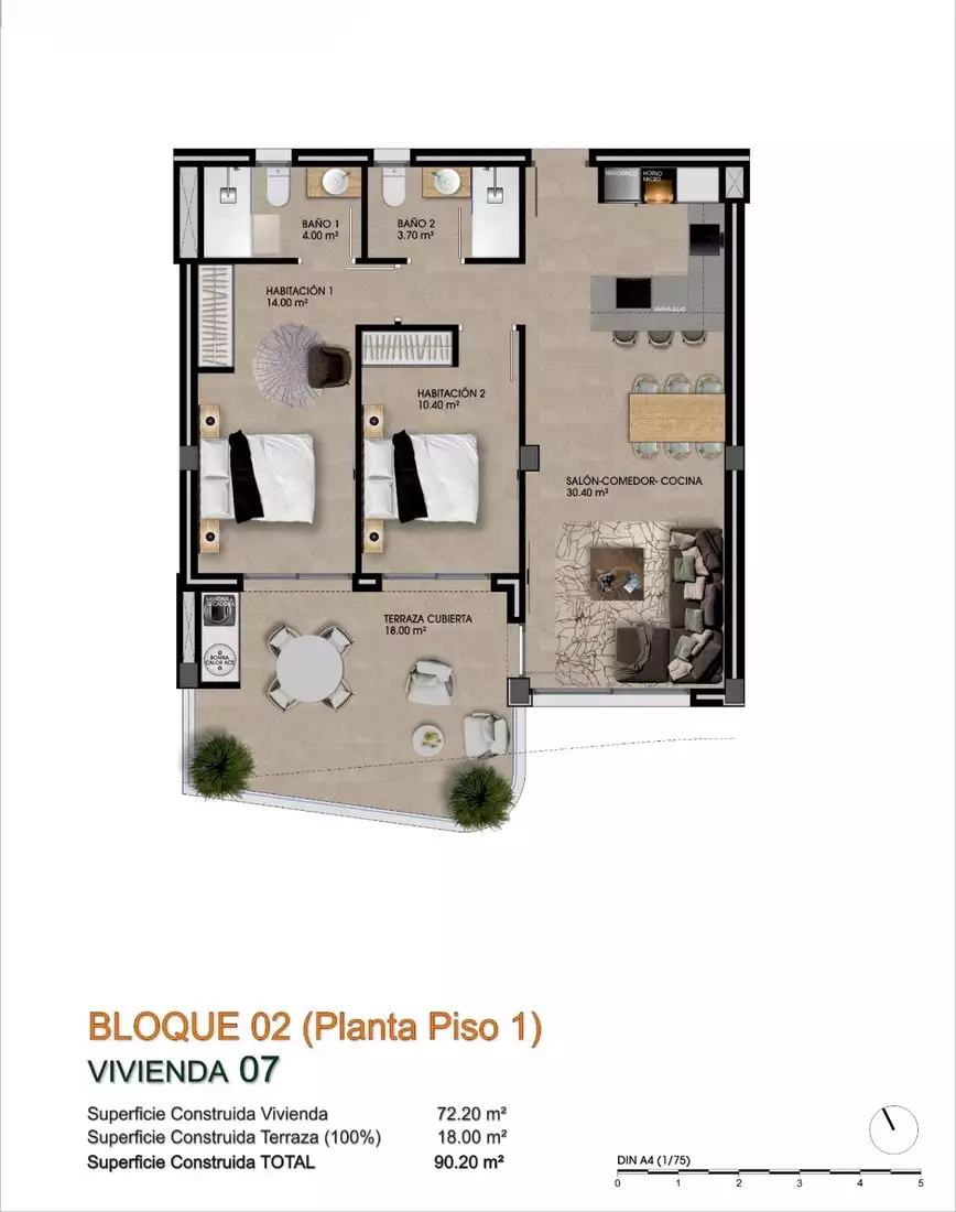 Flat 72m² in Spain, Alicante. Priced at 295000€ rent photo-18